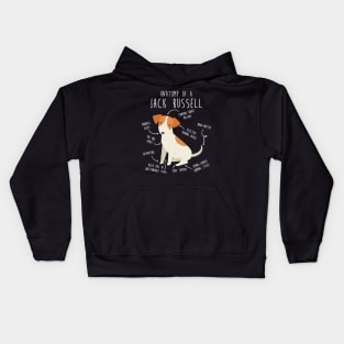 Jack Russell Terrier Dog Anatomy Kids Hoodie